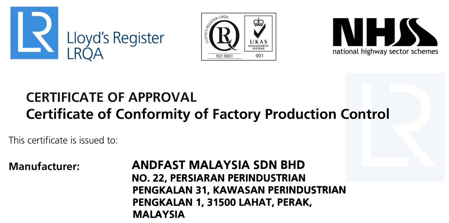 AndFast Malaysia Certificate Renewal and Change of Approval