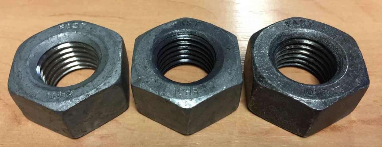 example different lubrications nuts EN 14399